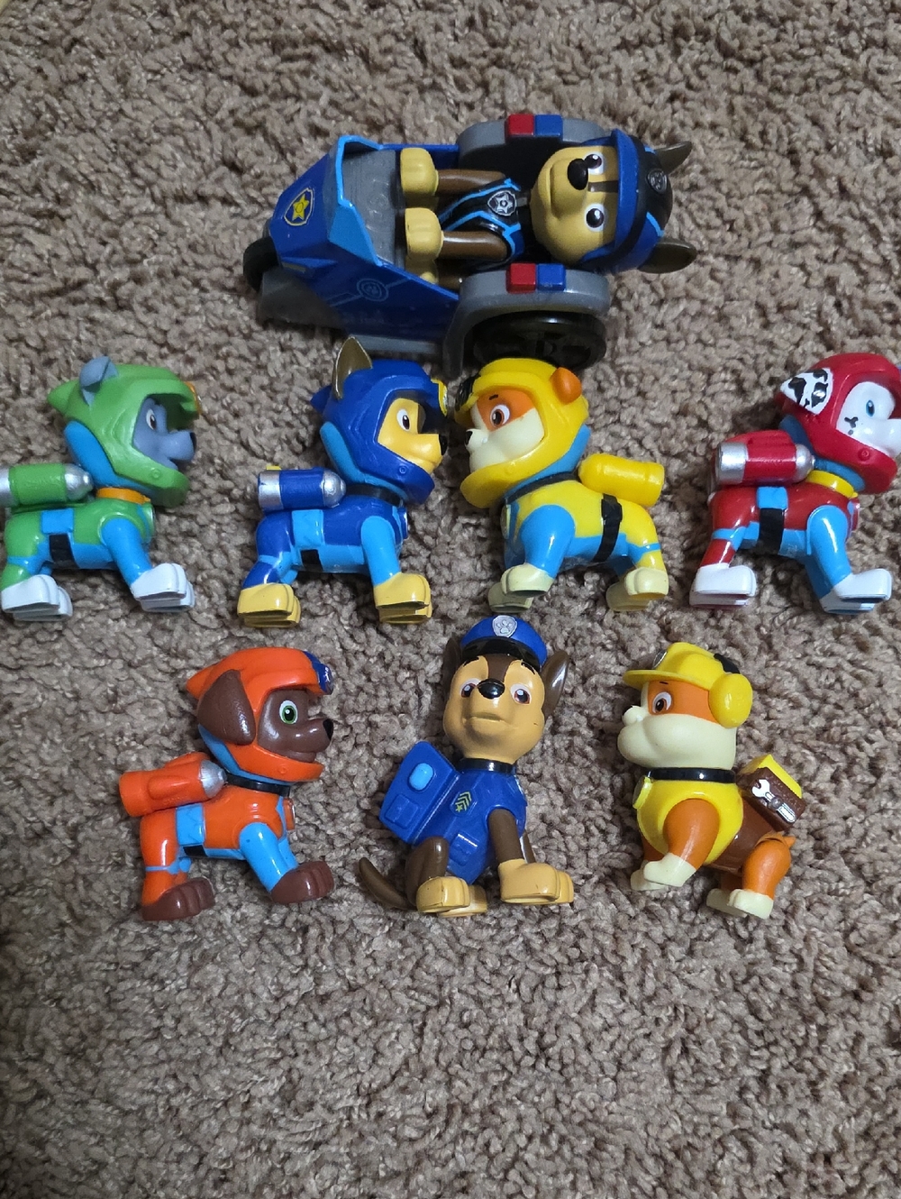 Colorful Kids Paw Patrol Action Figures - Blue, Yellow, Red, Green